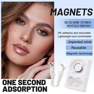 Magnetic Eyelashes, Reusable Dual Magnetic Lashes without Eyeliner, Natural Look